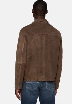 Boggi Milano Blouson Aviateur En Daim Véritable