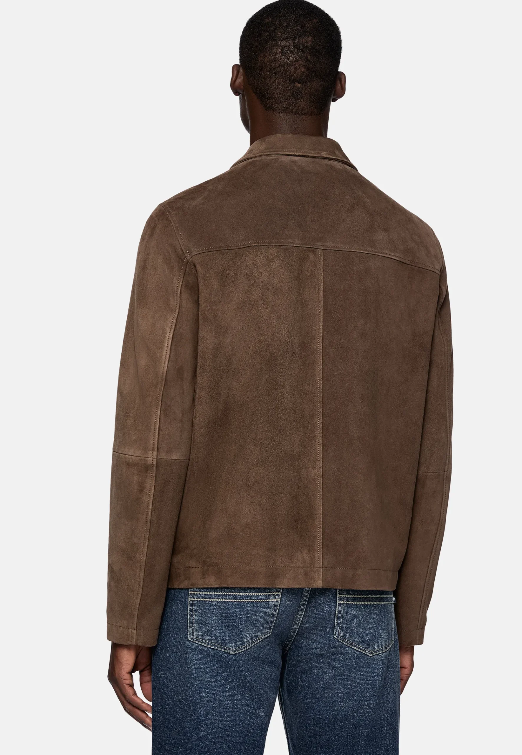 Boggi Milano Blouson Aviateur En Daim Véritable