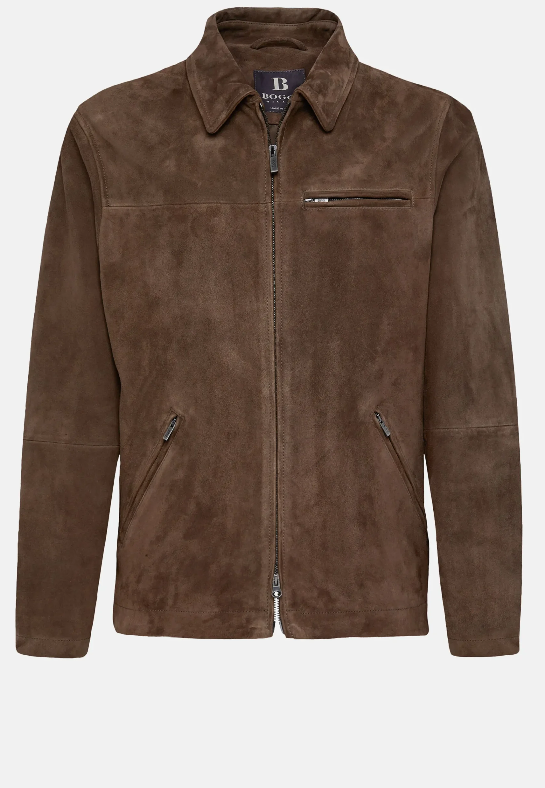 Boggi Milano Blouson Aviateur En Daim Véritable