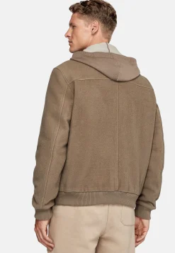 Boggi Milano Bomber En Laine Rembourrée