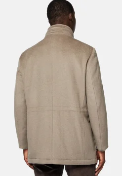 Boggi Milano Car Coat Rembourré En Laine Et Cachemire