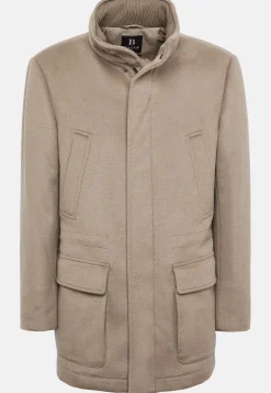 Boggi Milano Car Coat Rembourré En Laine Et Cachemire