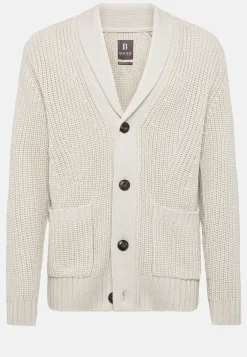 Boggi Milano Cardigan Sable À Col Châle En Laine Mérinos