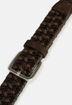 Boggi Milano Ceinture Tressée Extensible En Cuir Mélangé