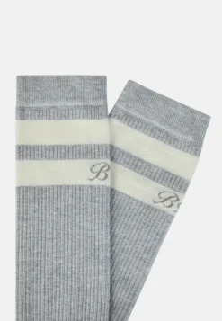 Boggi Milano Chaussettes À Deux Rayures En Coton Mélangé