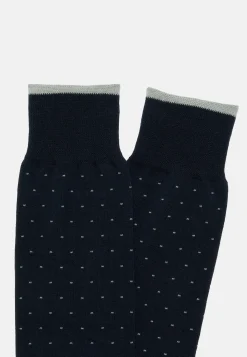 Boggi Milano Chaussettes Motif Tête D'Épingle En Coton Bio
