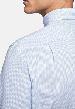 Boggi Milano Chemise À Carreaux En Popeline De Coton Regular Fit