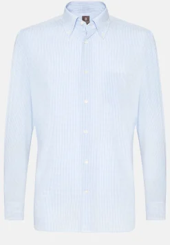 Boggi Milano Chemise À Carreaux En Popeline De Coton Regular Fit