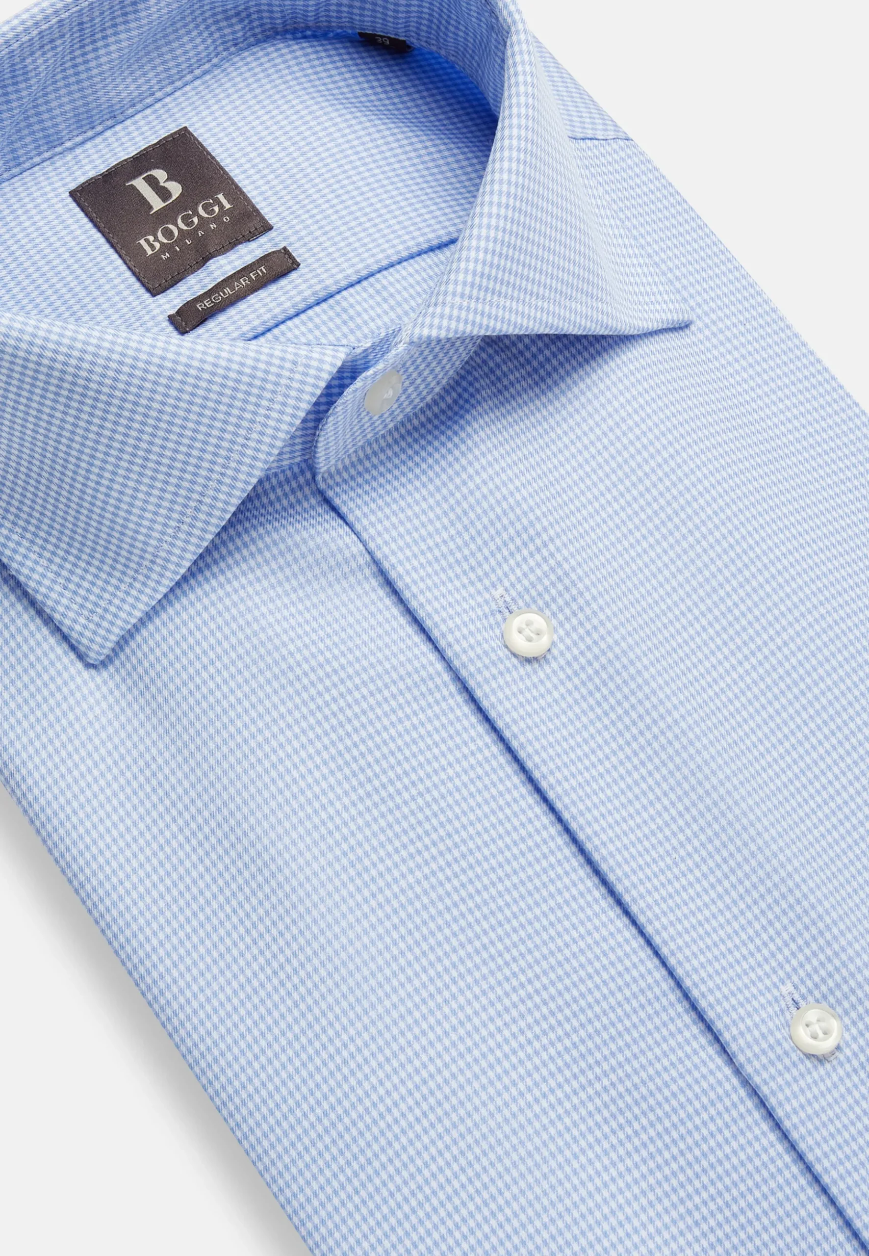 Boggi Milano Chemise À Carreaux En Sergé De Coton Regular Fit