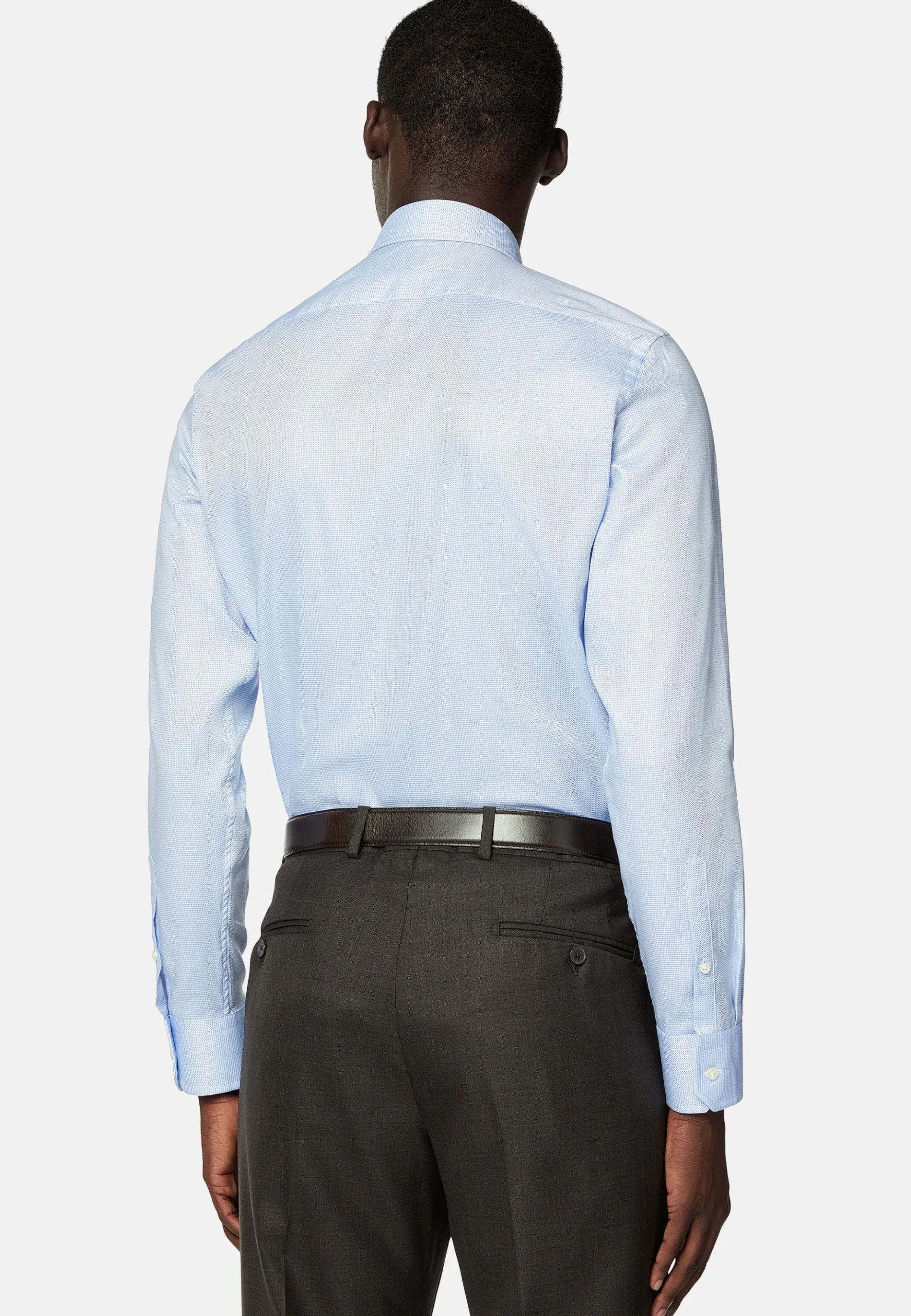 Boggi Milano Chemise à Micromotif En Coton Slim Fit