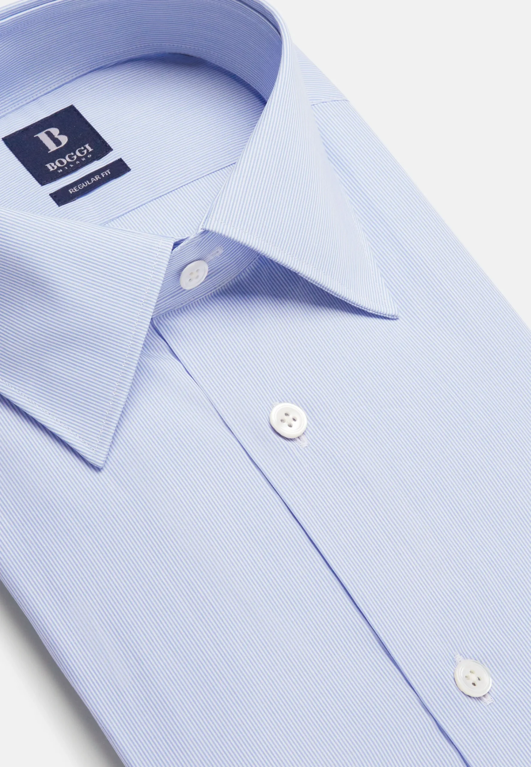 Boggi Milano Chemise À Rayures En Coton Regular Fit