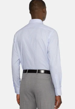 Boggi Milano Chemise À Rayures En Coton Dobby Regular Fit