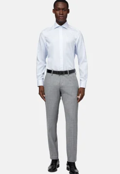 Boggi Milano Chemise À Rayures En Coton Dobby Slim Fit