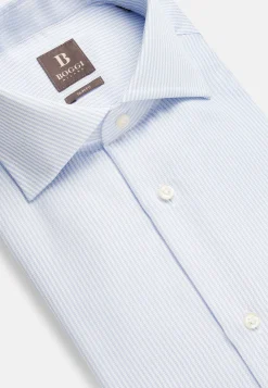 Boggi Milano Chemise À Rayures En Coton Dobby Slim Fit