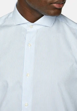 Boggi Milano Chemise À Rayures En Coton Dobby Slim Fit