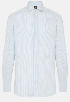 Boggi Milano Chemise À Rayures En Coton Dobby Slim Fit