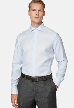 Boggi Milano Chemise À Rayures En Sergé De Coton Slim Fit
