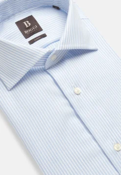 Boggi Milano Chemise À Rayures En Sergé De Coton Slim Fit