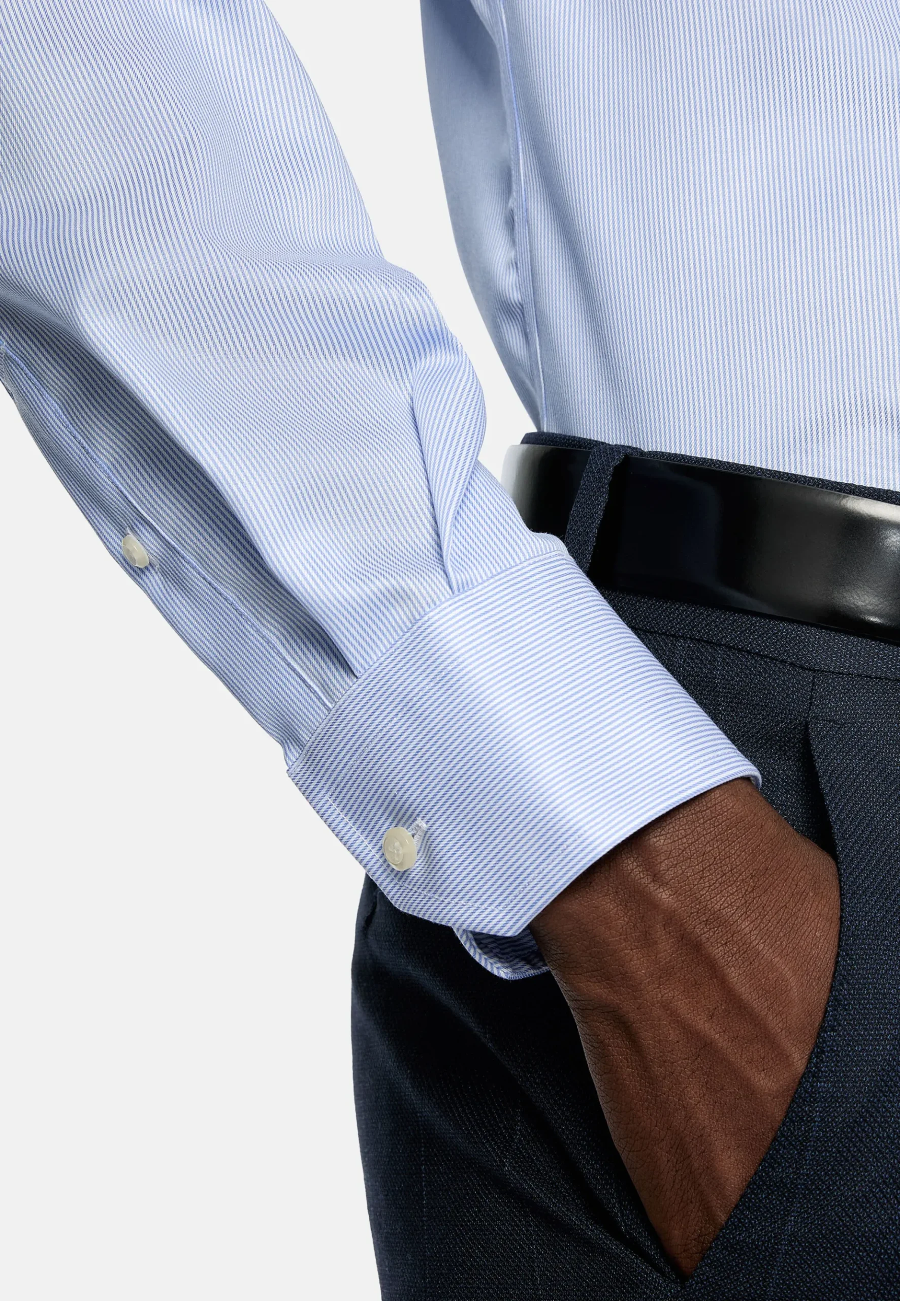 Boggi Milano Chemise À Rayures En Sergé De Coton Regular Fit