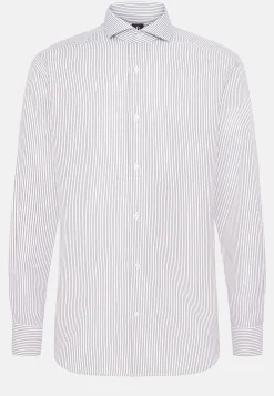 Boggi Milano Chemise À Rayures En Sergé De Coton Slim Fit