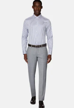 Boggi Milano Chemise À Rayures En Sergé De Coton Slim Fit