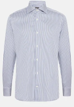 Boggi Milano Chemise À Rayures En Sergé De Coton Slim Fit