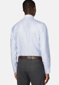 Boggi Milano Chemise À Rayures En Sergé De Coton Regular Fit