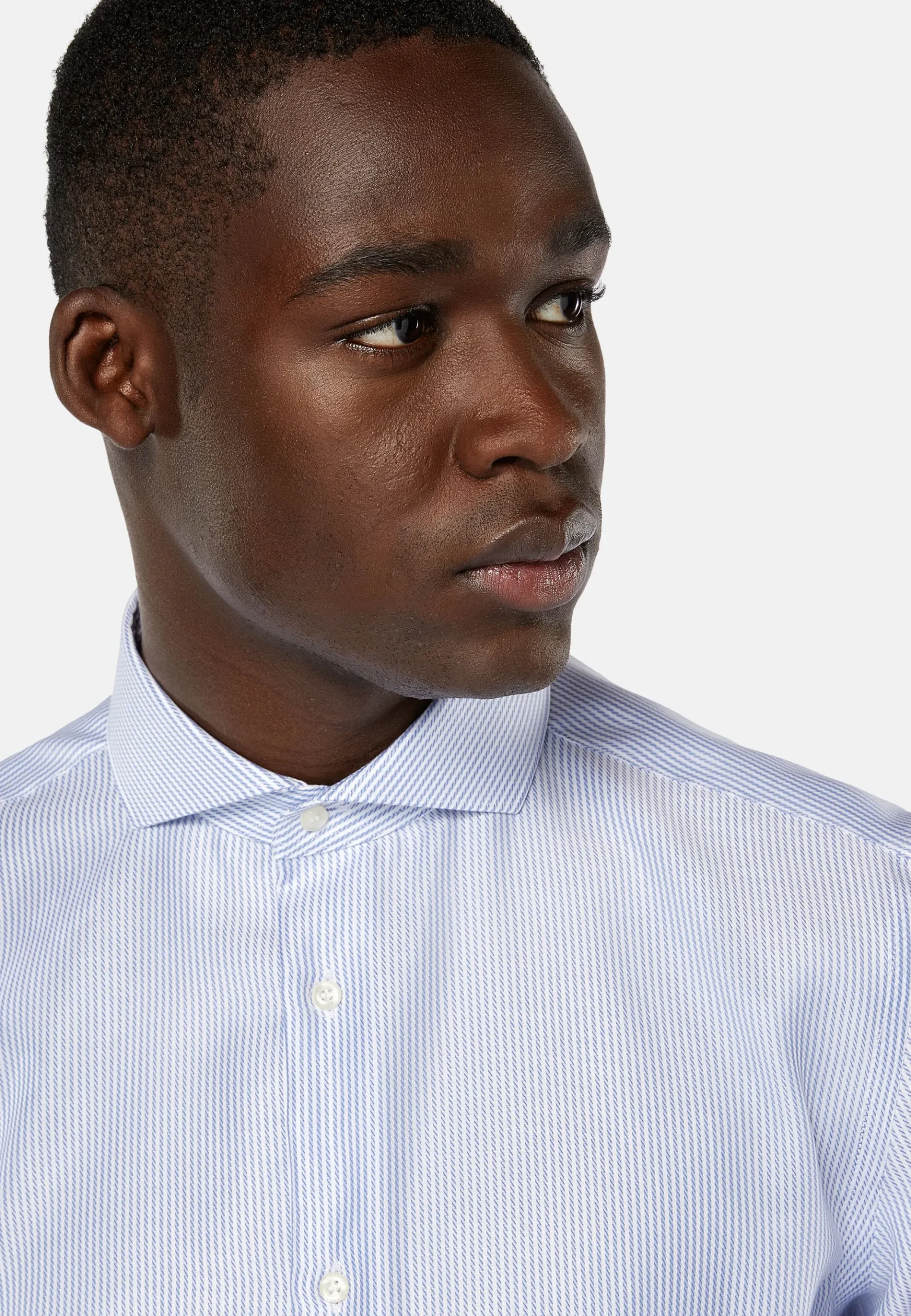 Boggi Milano Chemise À Rayures En Sergé De Coton Regular Fit