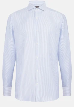 Boggi Milano Chemise À Rayures En Sergé De Coton Regular Fit