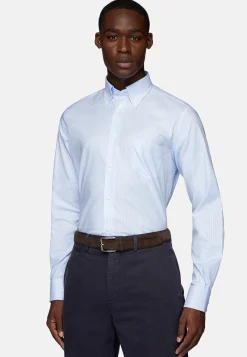 Boggi Milano Chemise À Rayures En Sergé De Coton Regular Fit