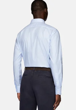 Boggi Milano Chemise À Rayures En Sergé De Coton Regular Fit