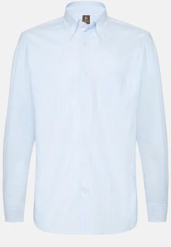 Boggi Milano Chemise À Rayures En Sergé De Coton Regular Fit