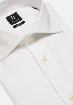 Boggi Milano Chemise Blanche Pin Point En Coton Regular Fit