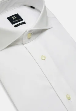 Boggi Milano Chemise Blanche Pin Point En Coton Regular Fit