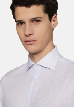 Boggi Milano Chemise En Coton Dobby Coupe Droite