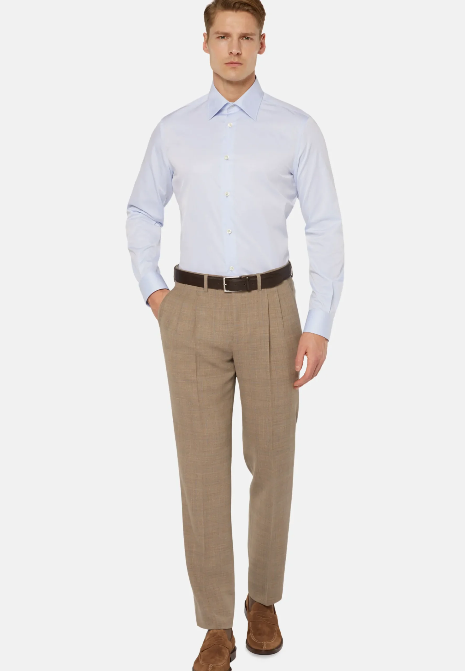 Boggi Milano Chemise En Sergé De Coton Regular Fit