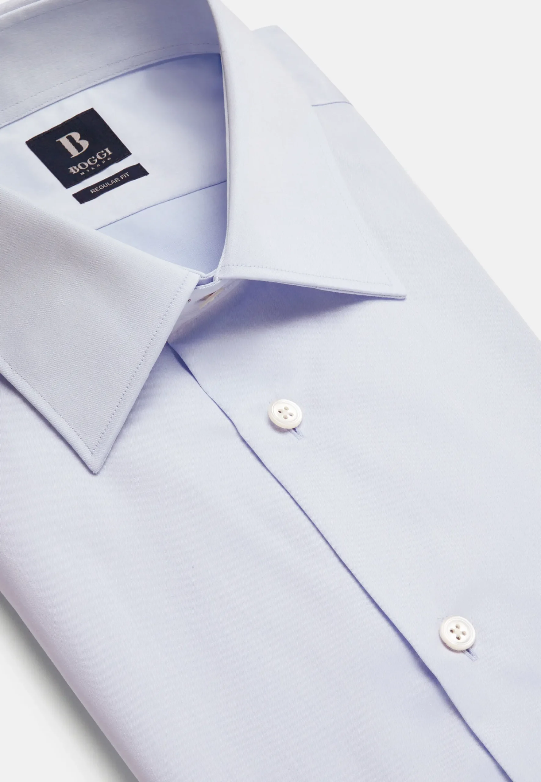 Boggi Milano Chemise En Sergé De Coton Regular Fit