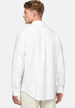 Boggi Milano Chemise En Coton Oxford Bio Coupe Droite