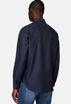 Boggi Milano Chemise En Flanelle De Coton Tencel Regular Fit