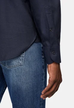 Boggi Milano Chemise En Flanelle De Coton Tencel Regular Fit