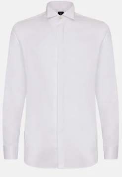 Boggi Milano Chemise En Satin De Coton Slim Fit