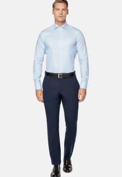 Boggi Milano Chemise En Sergé De Coton Slim Fit