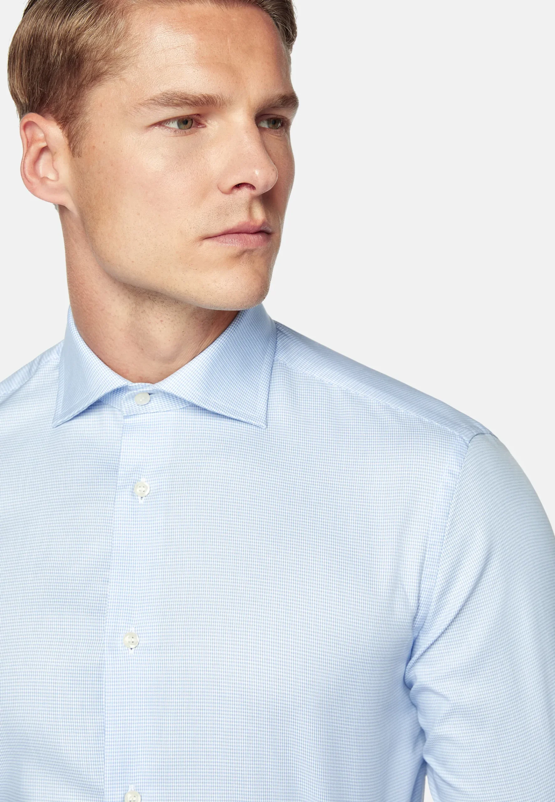 Boggi Milano Chemise En Sergé De Coton Slim Fit