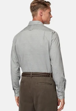 Boggi Milano Chemise En Velours De Coton Regular Fit