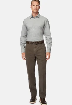 Boggi Milano Chemise En Velours De Coton Regular Fit