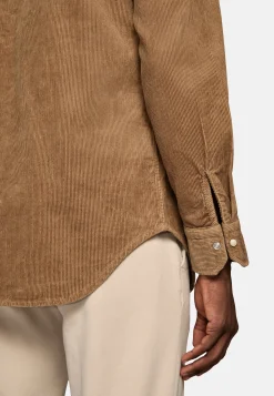 Boggi Milano Chemise En Velours De Coton Regular Fit