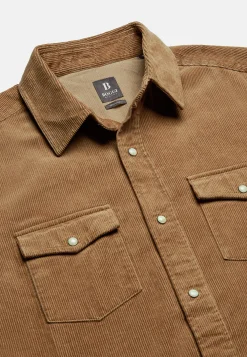 Boggi Milano Chemise En Velours De Coton Regular Fit