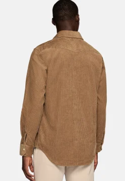 Boggi Milano Chemise En Velours De Coton Regular Fit