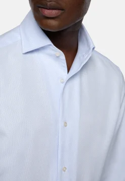 Boggi Milano Chemise Nid D'Abeille En Coton Regular Fit