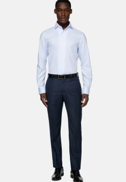 Boggi Milano Chemise Nid D'Abeille En Coton Regular Fit